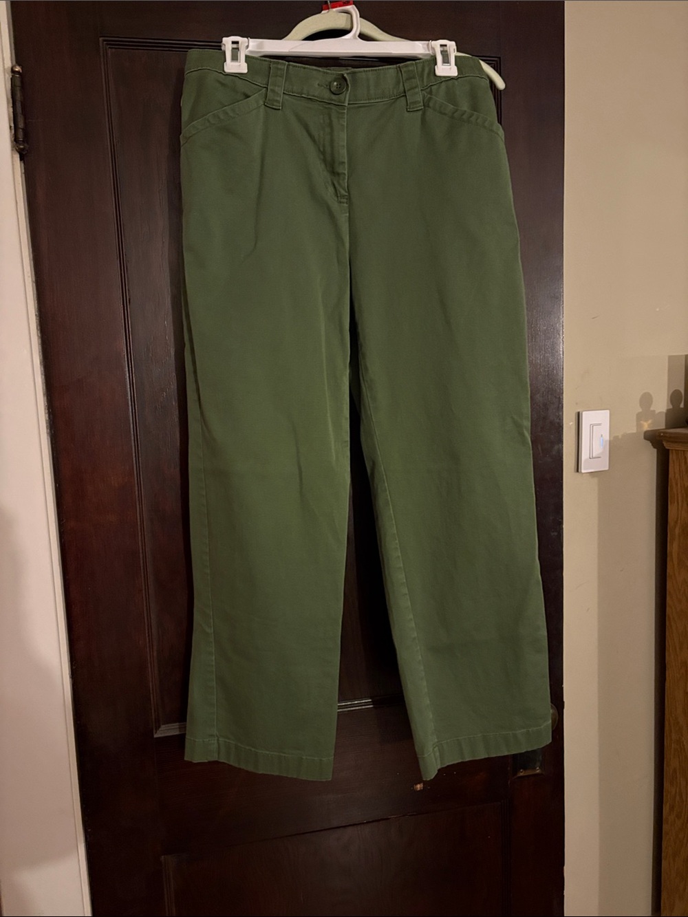 L.L.Bean Classic Fit Pants Straight Leg Green Size 10
